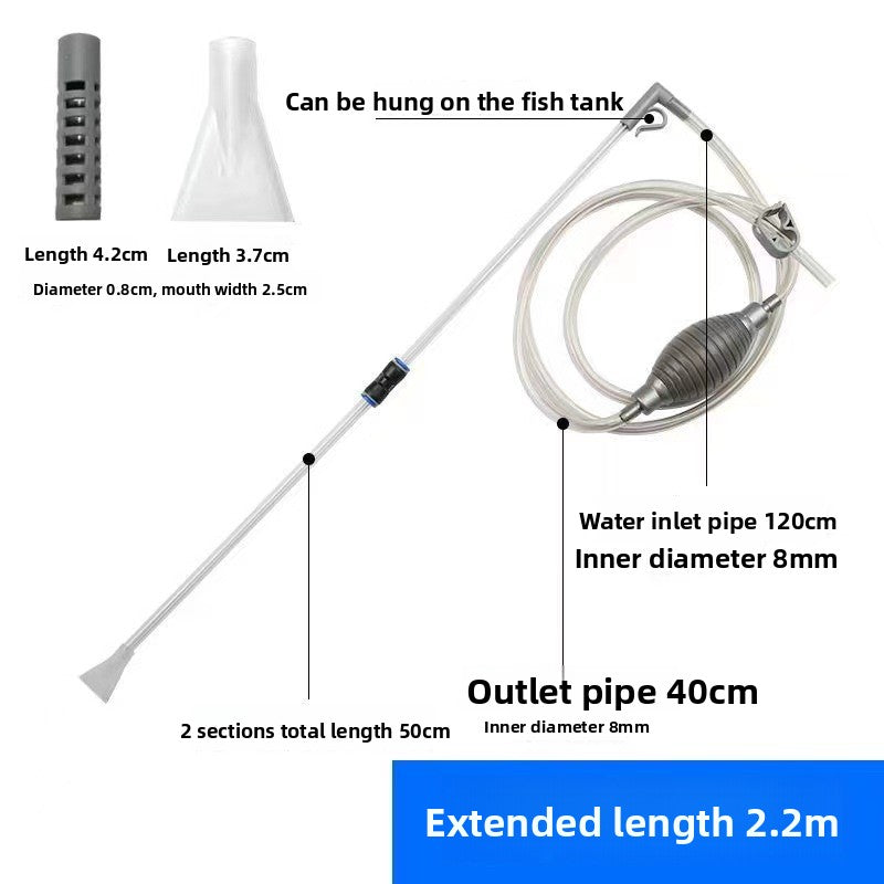 Fish Tank Water Changer Hose, Manual Siphon Cleaning Tool