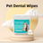 Pet Dental Finger Wipes and Grooming Gloves Set for Dogs and Cats
