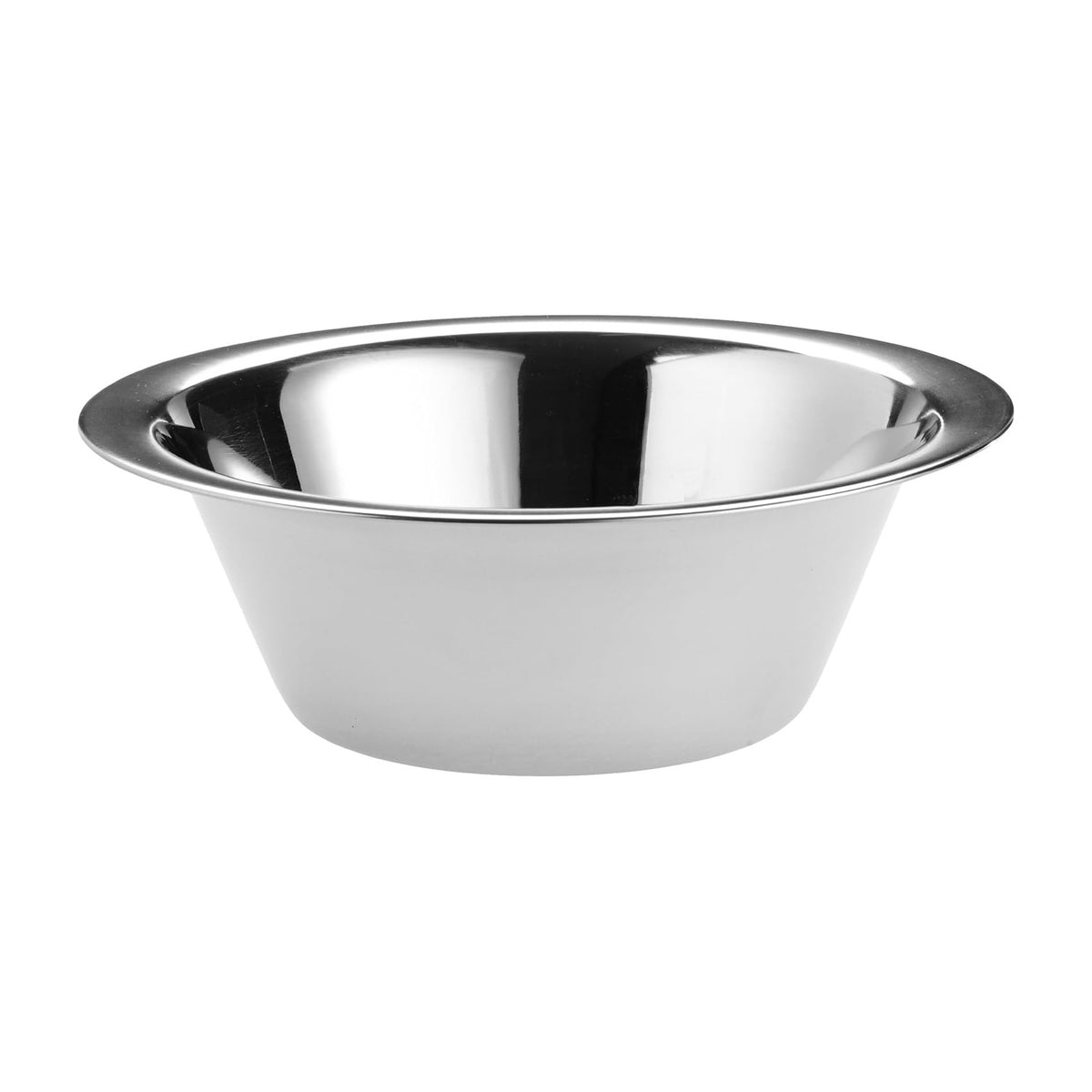 White raised tilted cat bowl with stainless steel dish, view 16