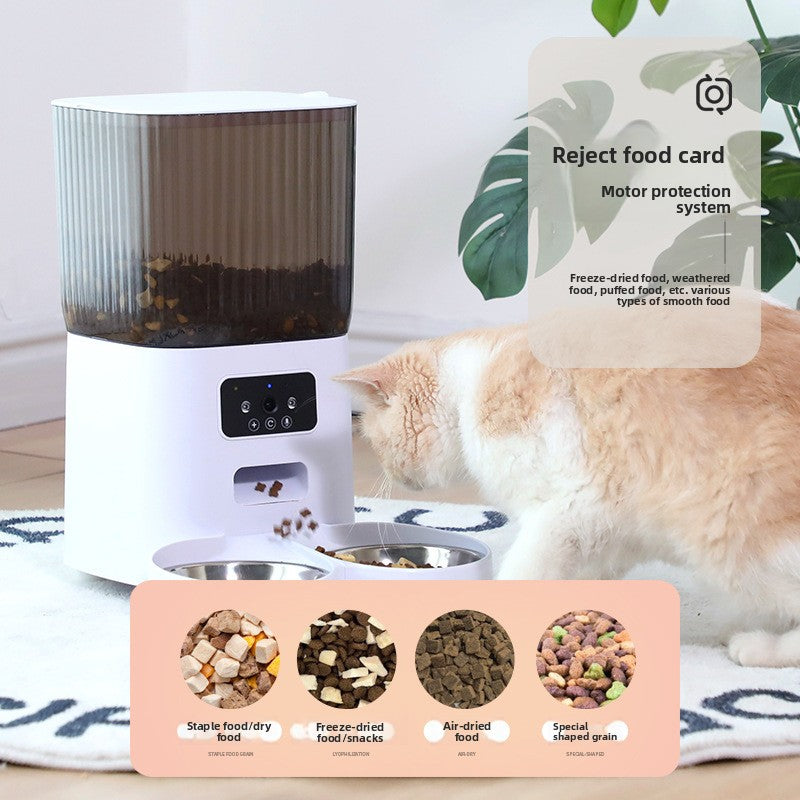 Automatic Smart Pet Feeder with App Control, 3L or 5L, Single or Double Bowl