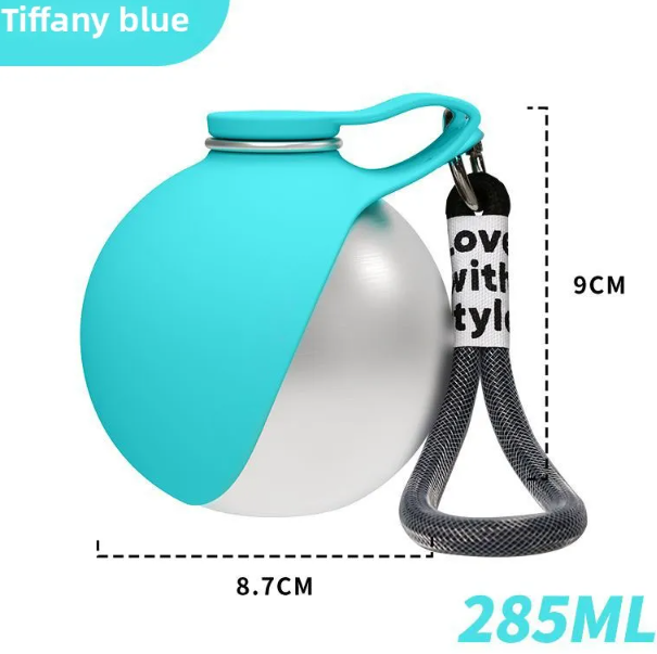 Portable Foldable Pet Travel Water Bottle in Food-Grade Plastic or 304 Stainless Steel