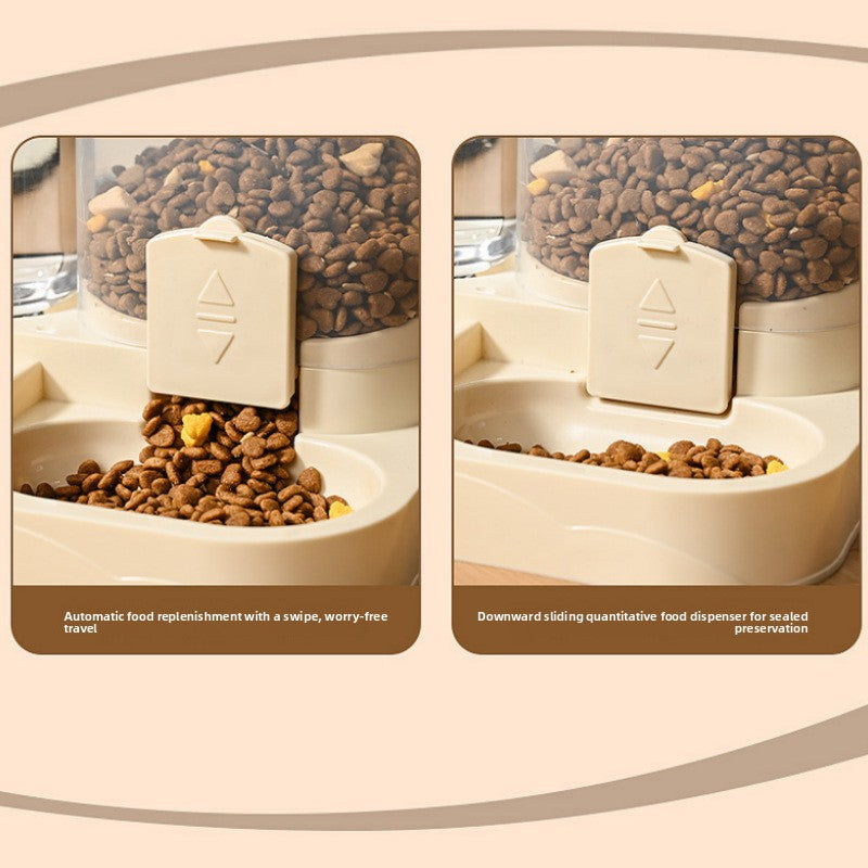 Cat ear gravity water dispenser for pets in green, product image 3