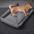 Waterproof 600D Oxford dog bed with summer mat, main product photo