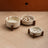 Marble Pattern Ceramic Pet Bowl with Acacia Wood Stand in Water or Slow Feeder Style