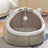 Deep semi-enclosed scratch-resistant cat bed, size Large 48 x 45 x 33cm