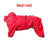 Waterproof four-leg windbreaker for large dogs in Black, side view