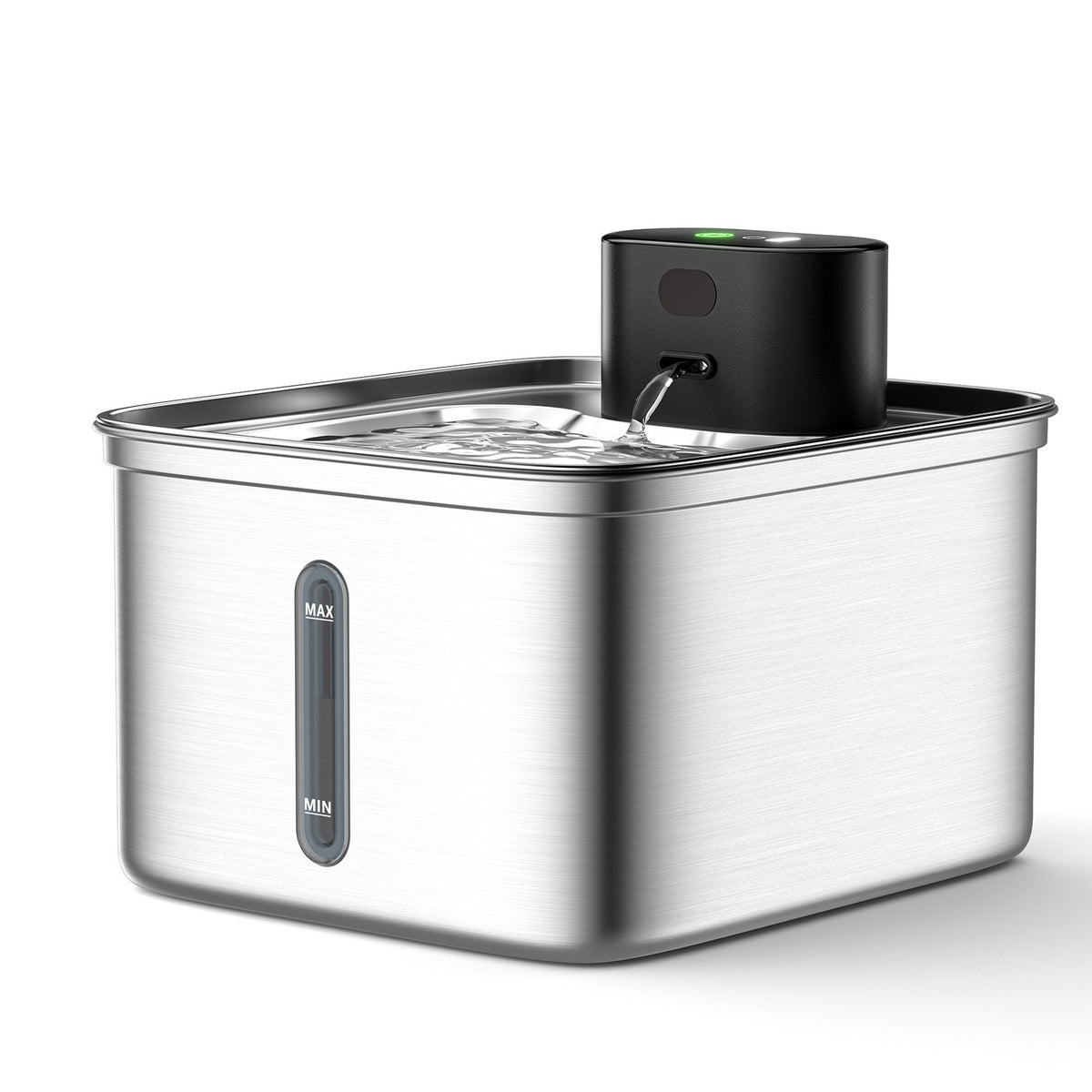 Stainless steel pet water fountain with filter, photo 9 of 9
