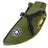 Fleece lined padded dog vest with reflective strips in Green, front view
