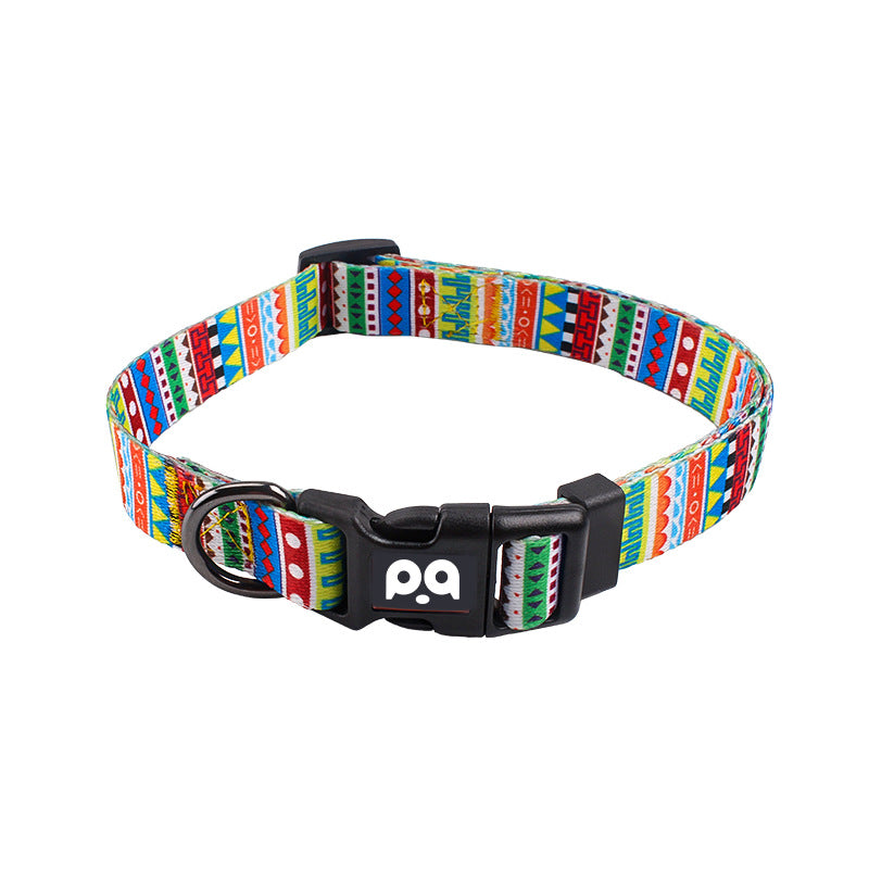 Fun printed dog collars, leads and harness sets