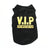 Lightweight printed dog vest T-shirt in polyester, in use with a pet