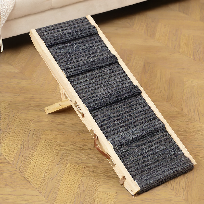 Foldable solid pine wooden dog ramp, detail photo 3