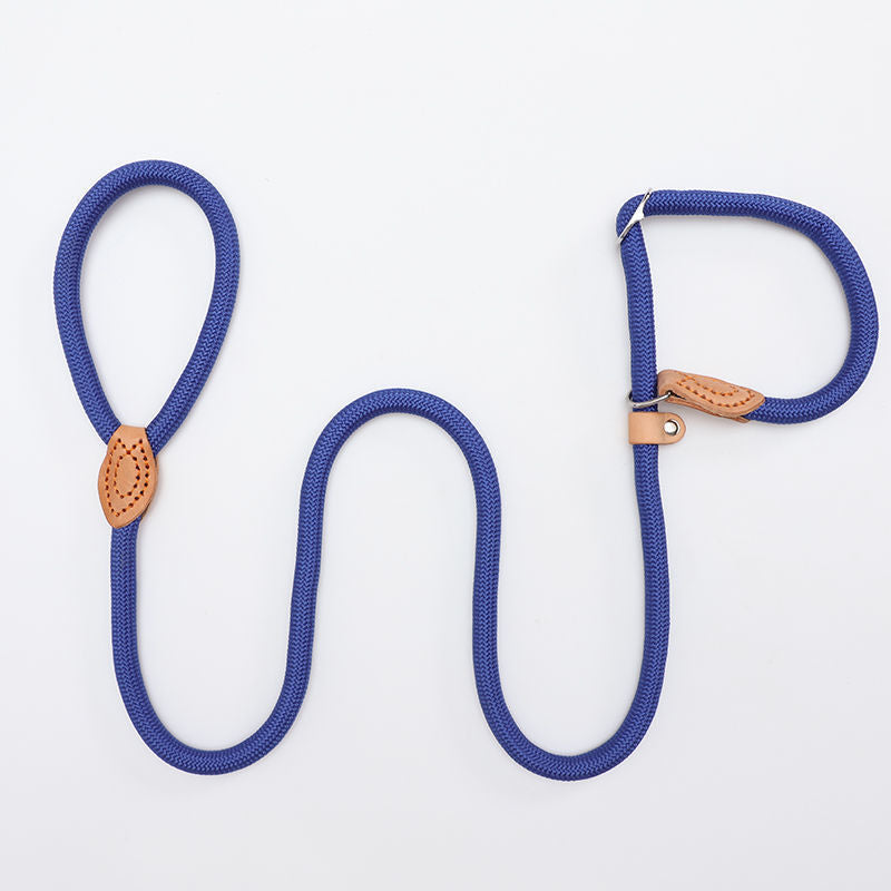 Braided rope dog leads in five colours and lengths