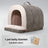 Azure blue semi enclosed roof shaped cat house bed, view 14