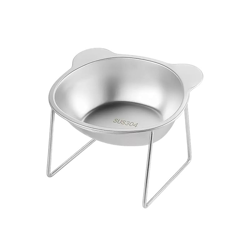 Stainless steel elevated pet bowl with stand - photo 5