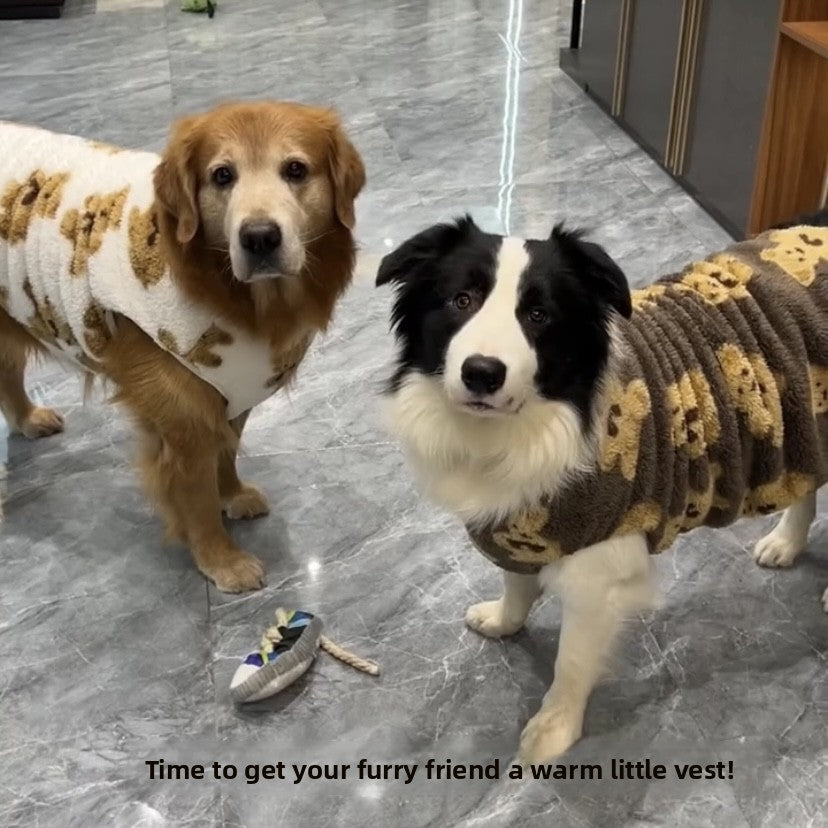Fleece lined bear dog vest, available in 4 colours, image 1