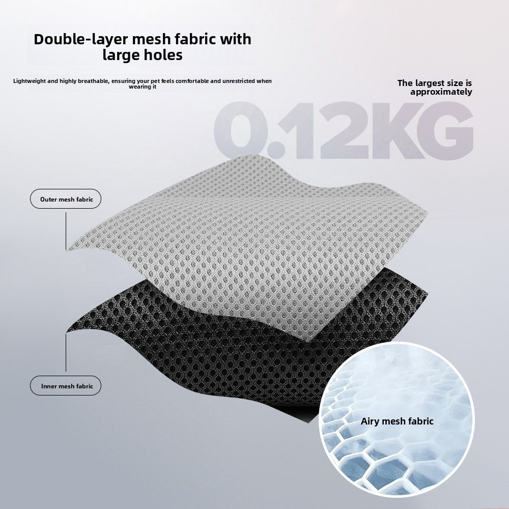 Breathable mesh pet harness and lead set, available from Pet Royale UK