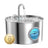 Stainless Steel USB Pet Water Fountain 2.2L with Detachable Parts and Window Options