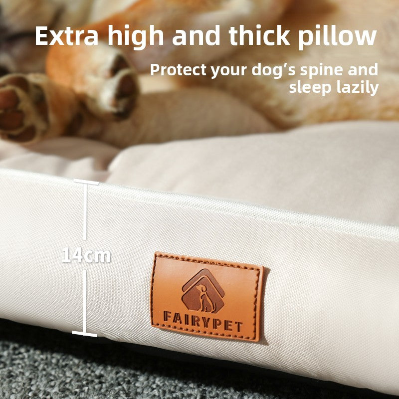 Waterproof Oxford dog bed with raised edges and soft base, photo 3