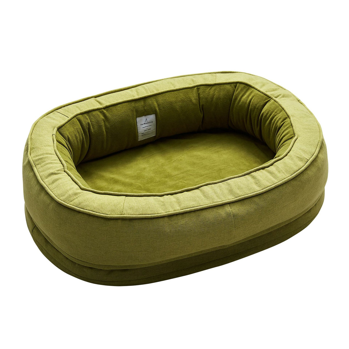 Orthopaedic pet nest bed with removable cover, shown in 2 colours and styles