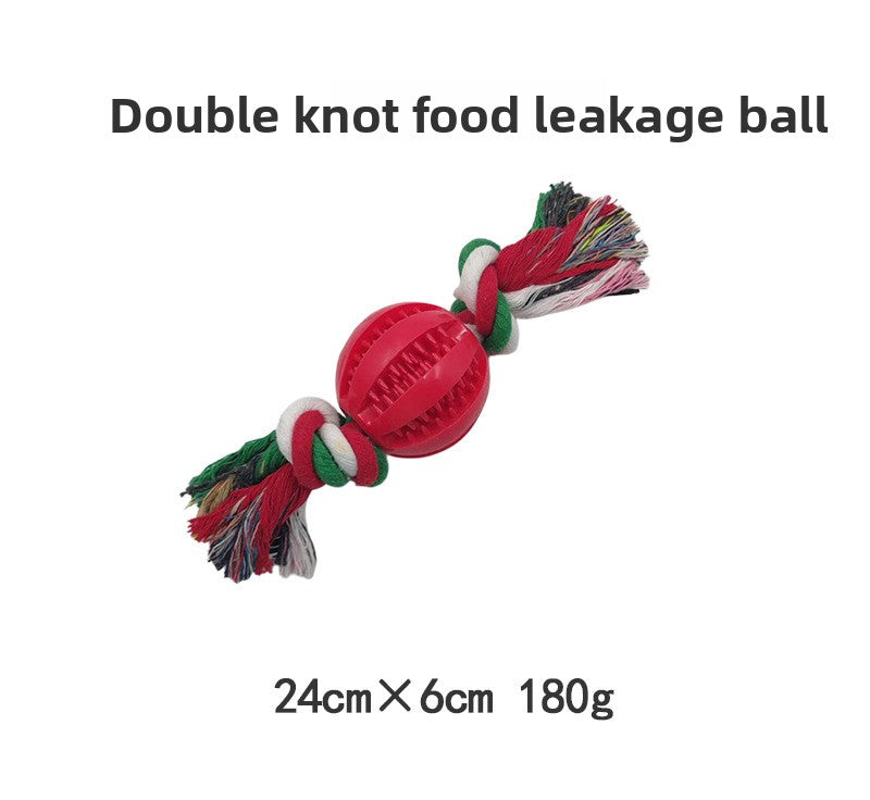 Christmas cotton rope dog toy set with knots for chewing and tug - view 9