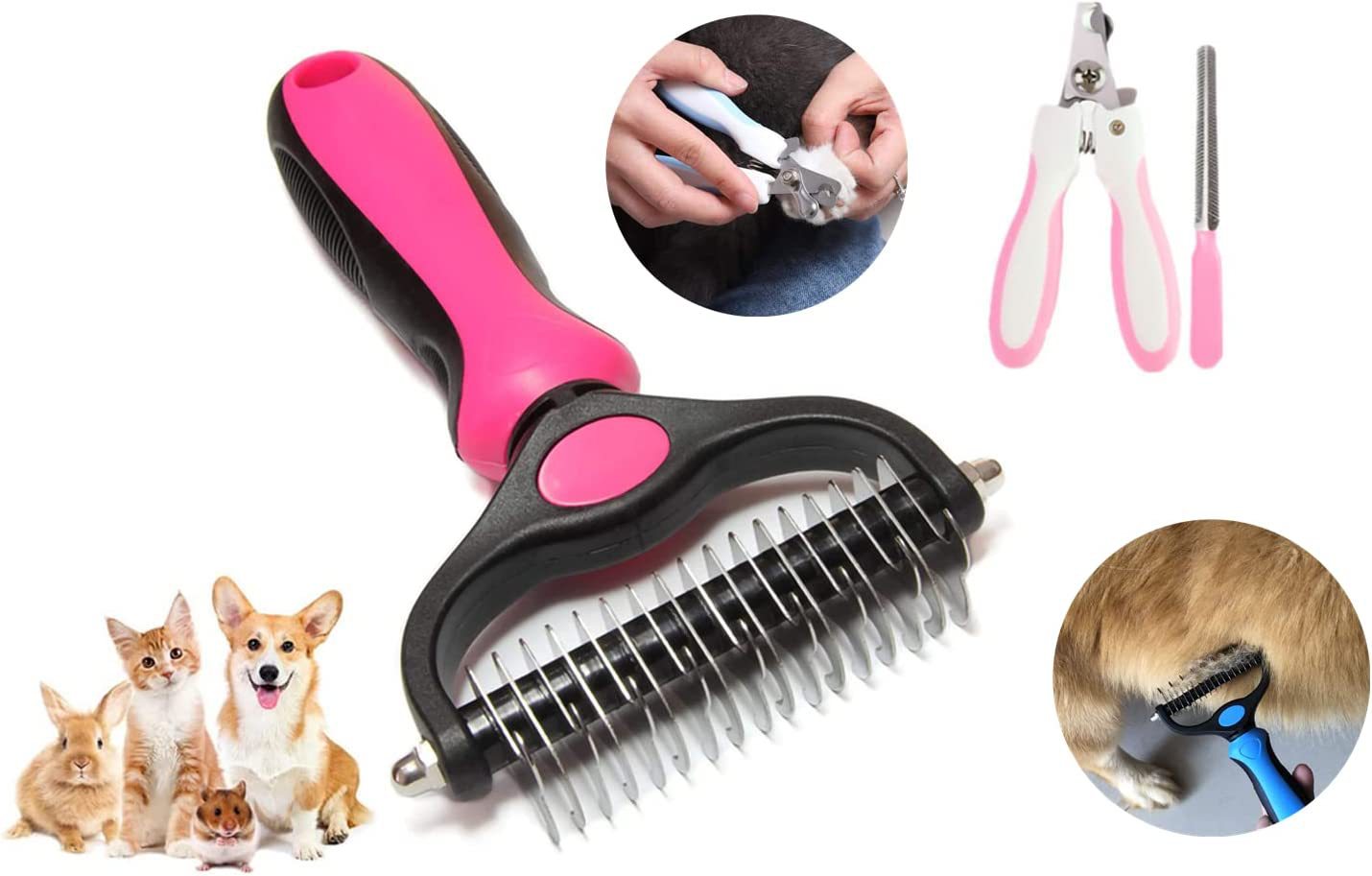 Stainless Steel Dematting Comb for Matted and Knotted Dog Fur