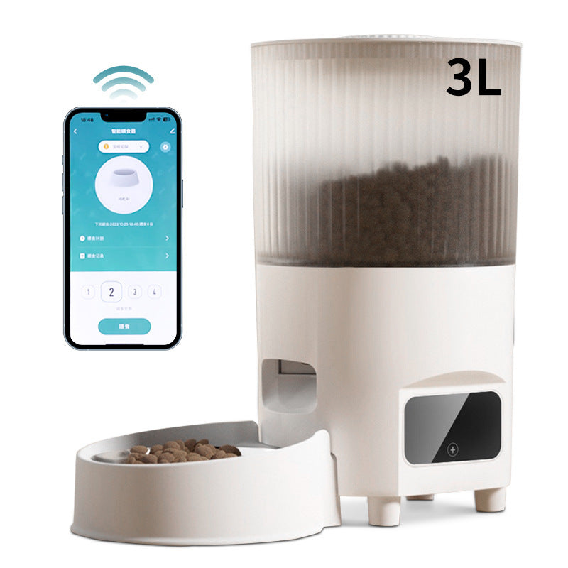 Automatic Cat Feeder with WiFi App Control, Timed Feeding and Optional Camera