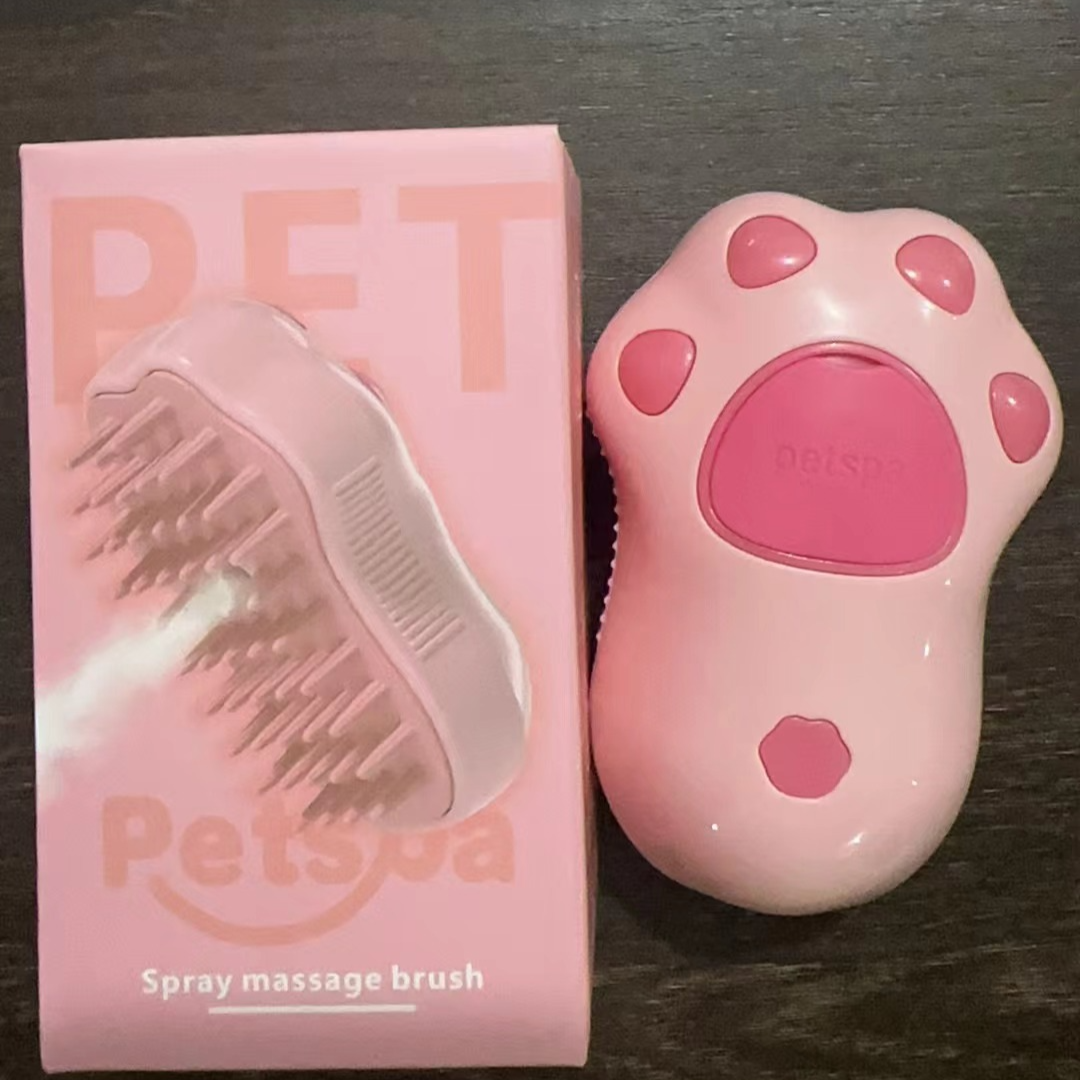 Electric Pet Spray Comb with Water Tank, Fur Smoothing Mist Brush