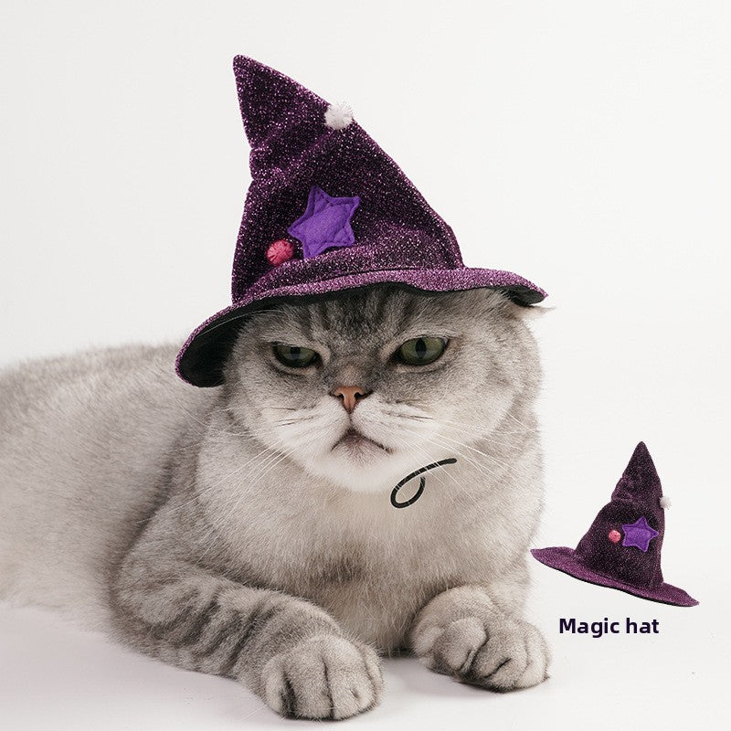 Halloween purple bat cloak for cats and dogs in Purple Cloak, side view