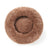 Light grey plush round donut pet bed for cats and dogs, photo 64