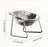Pet bowl mounted on a crate with stainless steel stand