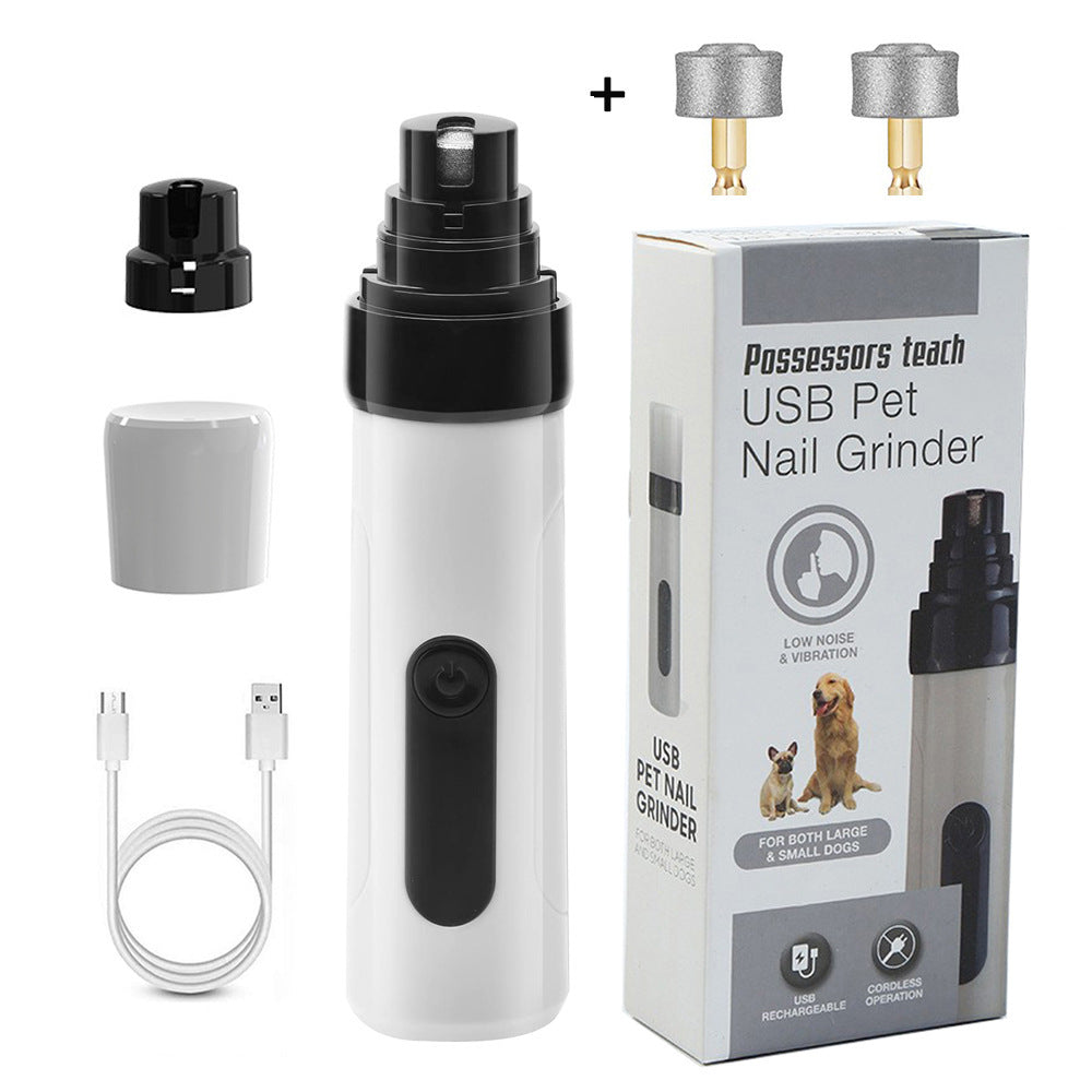 Dual Speed Pet Nail Grinder with LED Light and Diamond Head