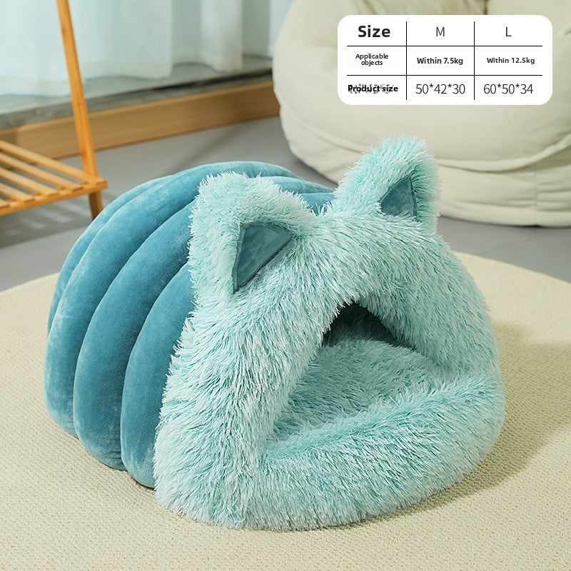 Novelty shark shaped pet nest bed in soft plush, photo 17