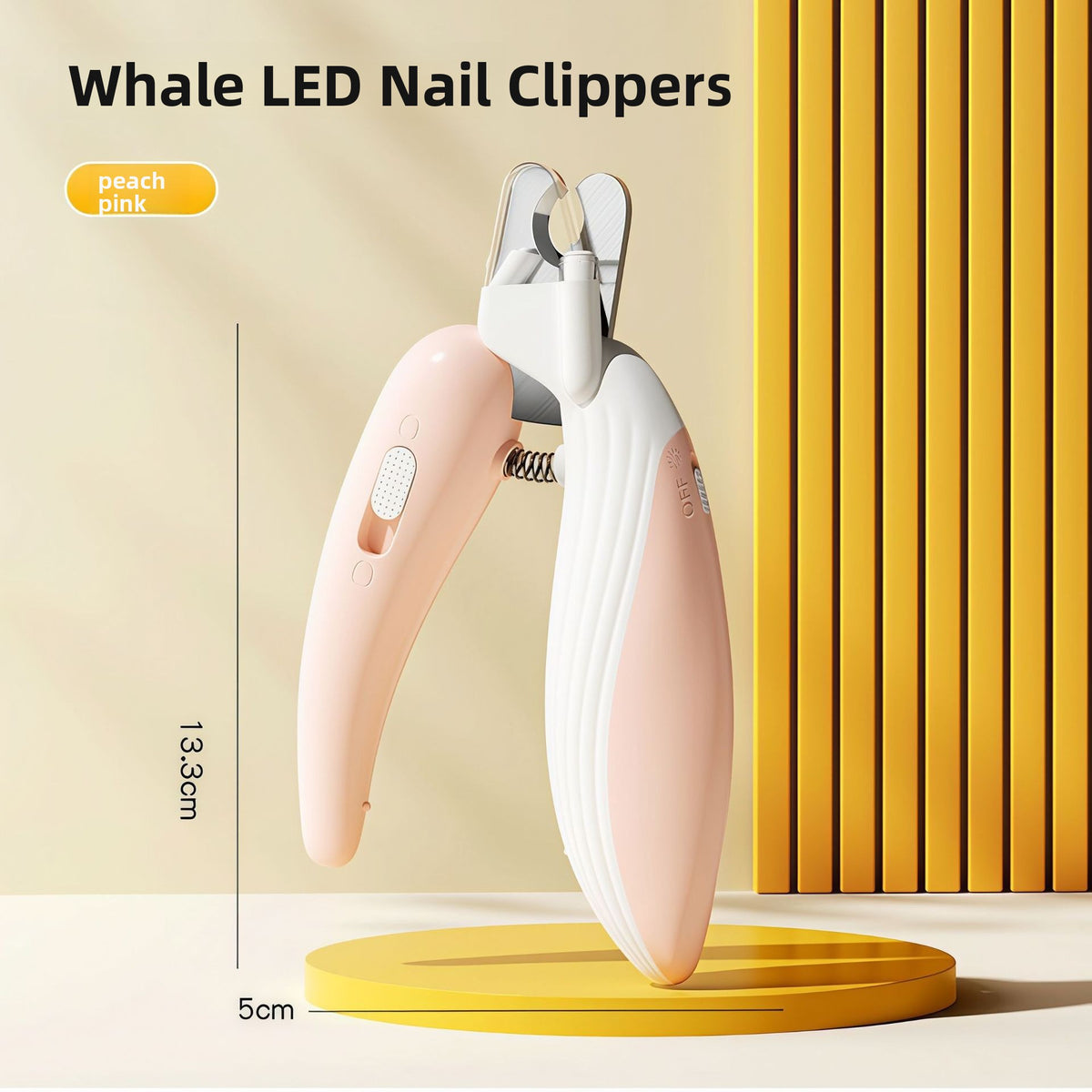 LED Pet Nail Clippers with Anti-Cut Blade and Ergonomic Grip