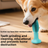 Natural rubber dog toothbrush chew toy with claw shaped base, view 1