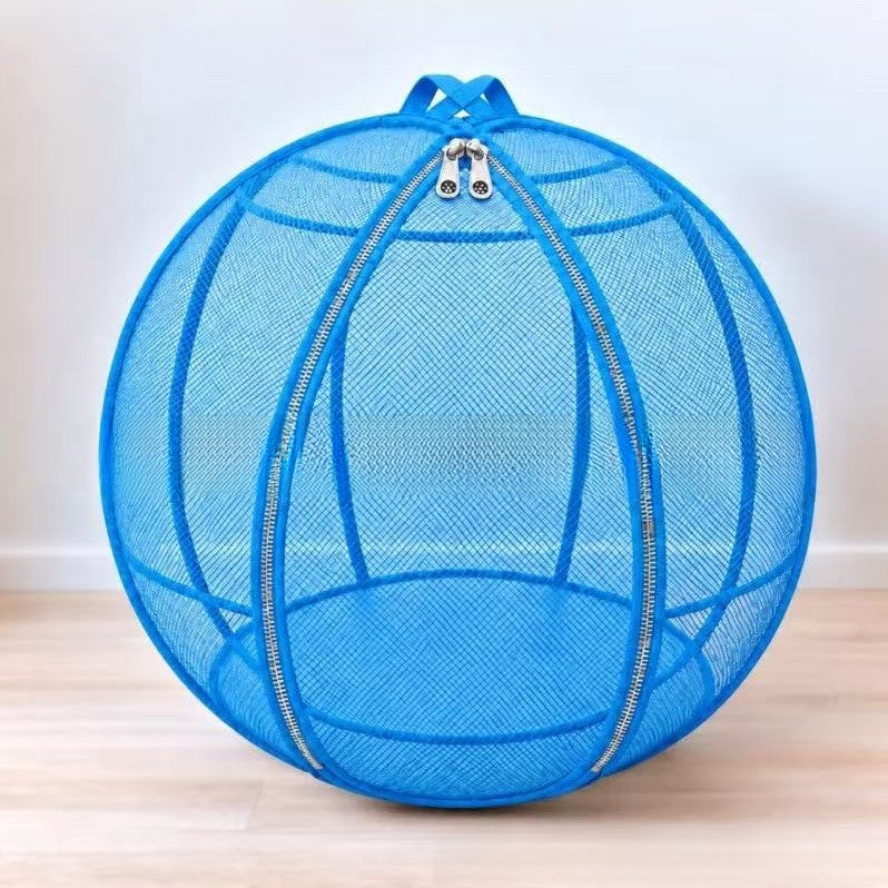 Foldable outdoor cat enclosure with mesh sides, alternative angle view