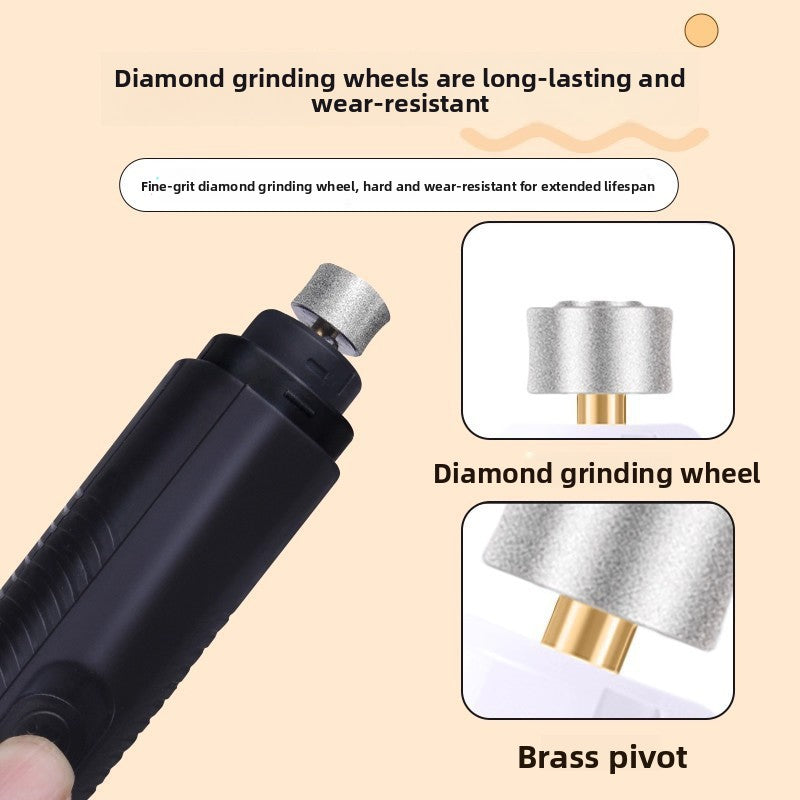 Quiet USB Pet Claw Polisher with LED Light for Dogs and Cats