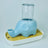 Ceramic Elephant Gravity Cat Drinking Fountain with Glass Bottle and Silicone Ring