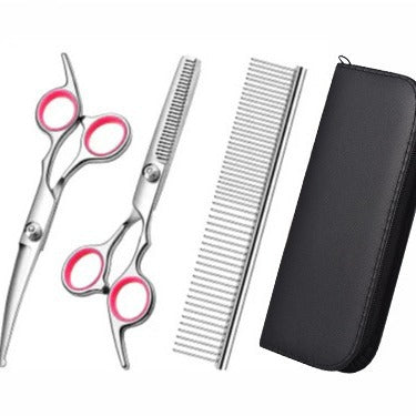 Stainless steel pet grooming scissors set with comb, photo 3 of 30