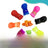 Waterproof silicone dog rain boots with non-slip soles in Red, showing size and shape