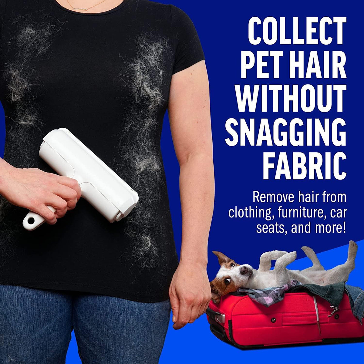 Pet Hair Remover Roller for Sofas, Clothes and Bedding