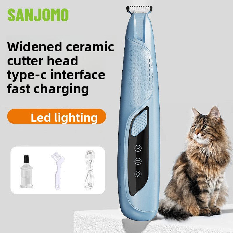 Quiet Cordless Paw Trimmer with LED Light for Dogs and Cats