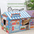 Themed corrugated cardboard cat scratch house and playhouse, view 4