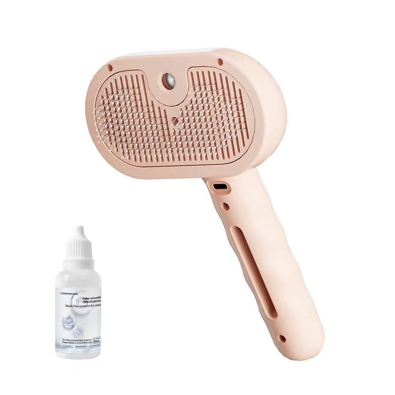 Dual Head Pet Spray Comb with Built-In Water Bottle