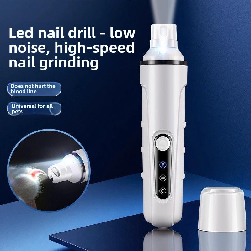 LED Electric Dog Nail Grinder with Multiple Grinding Heads