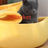 Banana boat shaped dog bed for cats and small dogs, full product photo