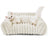 Removable washable pet bed with wavy grid, extra detail view