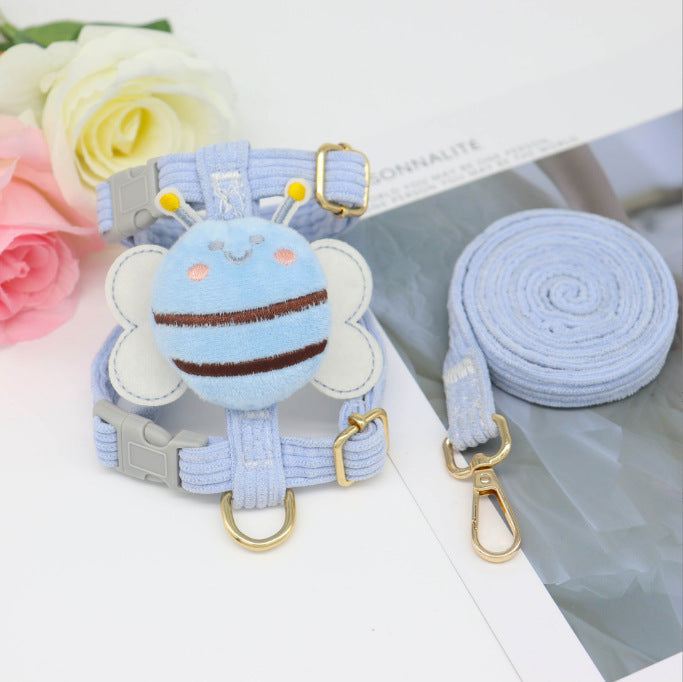 Small pet vest harnesses with bee, starfish and bear prints