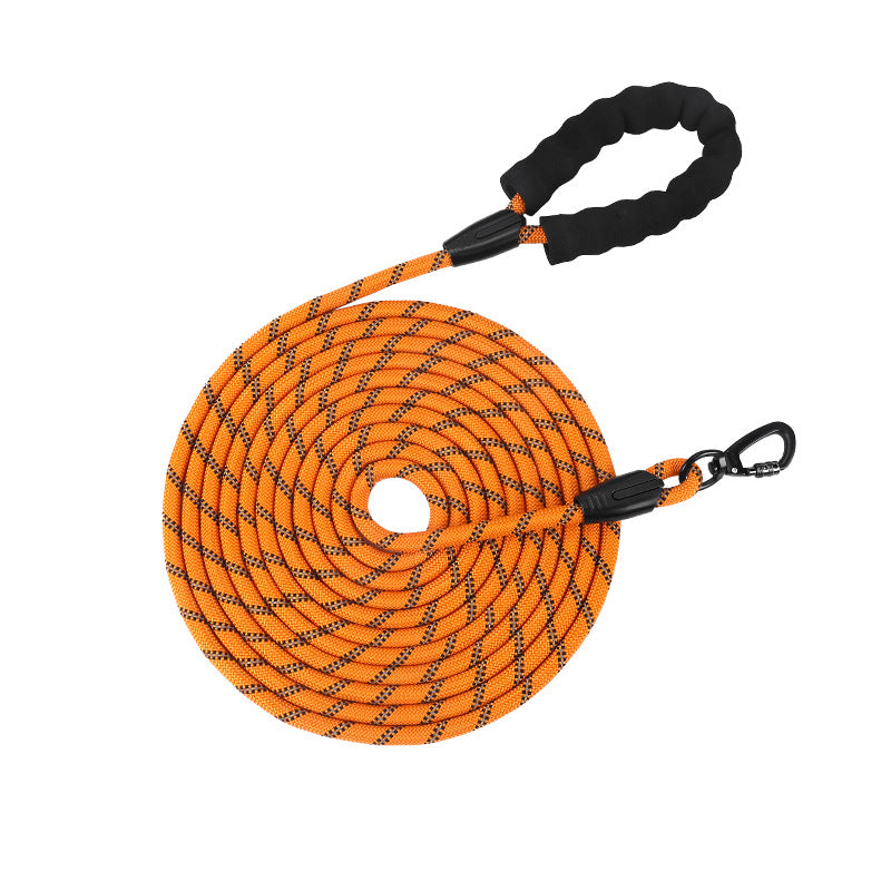 Reflective nylon dog lead for walks and tracking, available from Pet Royale UK