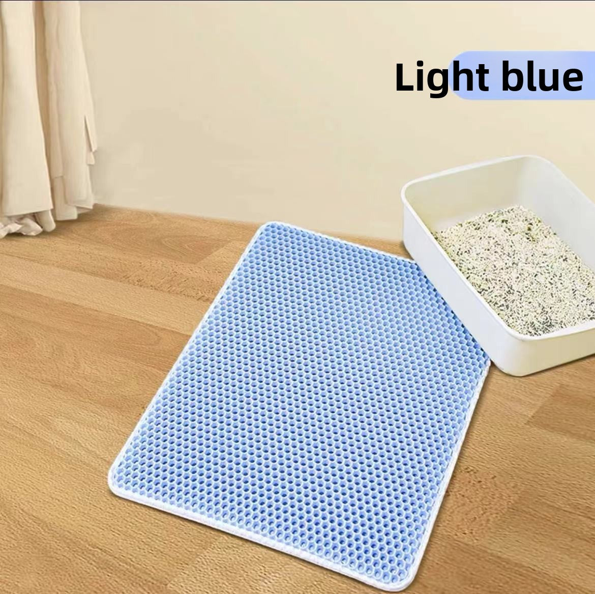Washable Honeycomb Cat Litter Mat, Double Layer Trapper