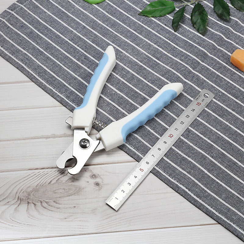 Stainless Steel Pet Nail Clippers with Wave or Curved Handle